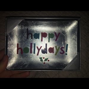 FRINGE Happy Hollydays Metallic Decorative Tray